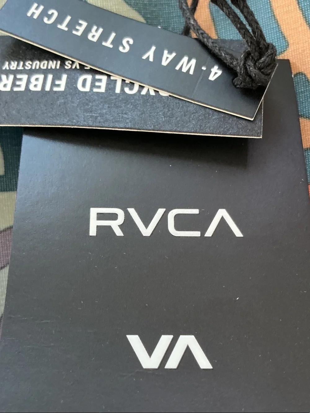 RVCA Teal and Orange Graphic Volley Swim Shorts